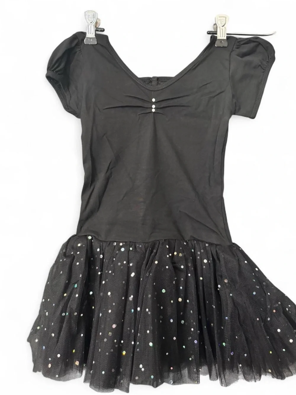 Kids Black Dance Costume Tutu Dress